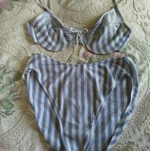 Vintage swimsuit two piece high-rise SMALL